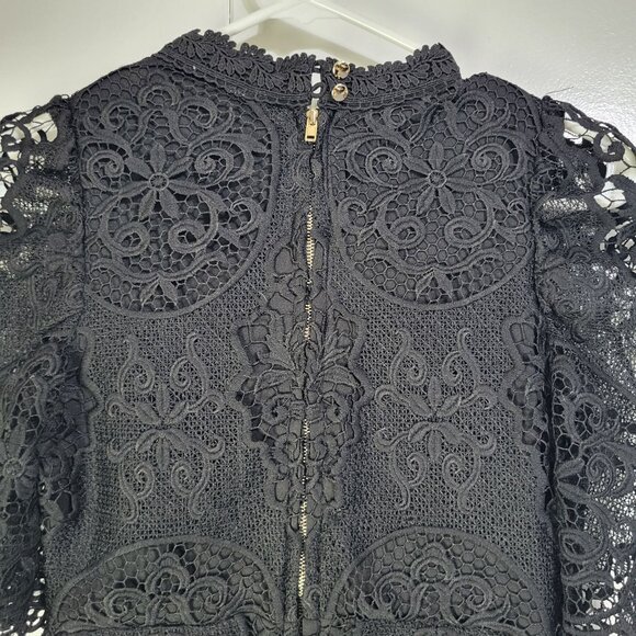 gb Girls Embroidered Lace Mini Dress Black Whimsigoth Grunge Halloween SZ 12 - Picture 3 of 11